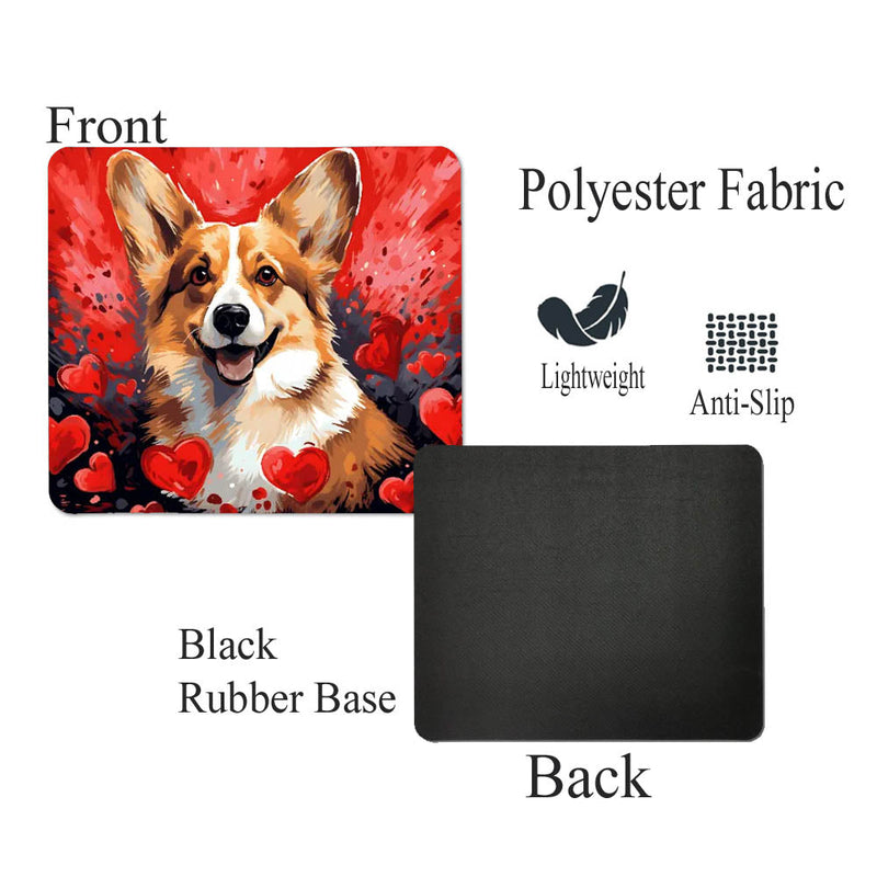 Sweetheart Dog Welsh Corgi Non-Slip Rubber Mousepad